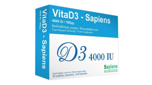 Sapiens VitaD3 4000IU 60Capsules