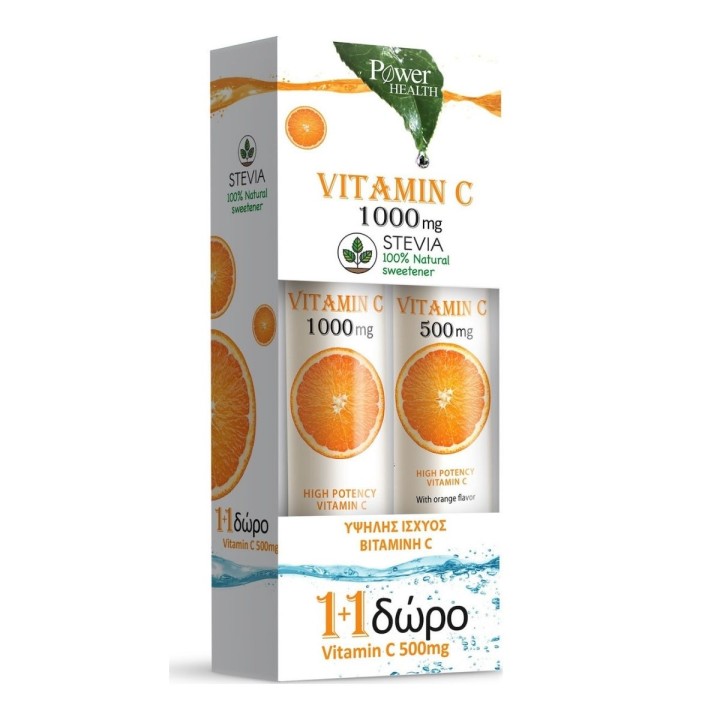 Power Of Nature Vitamin C 1000mg & Vitamin C 500mg 20 Efferverscent Tabs