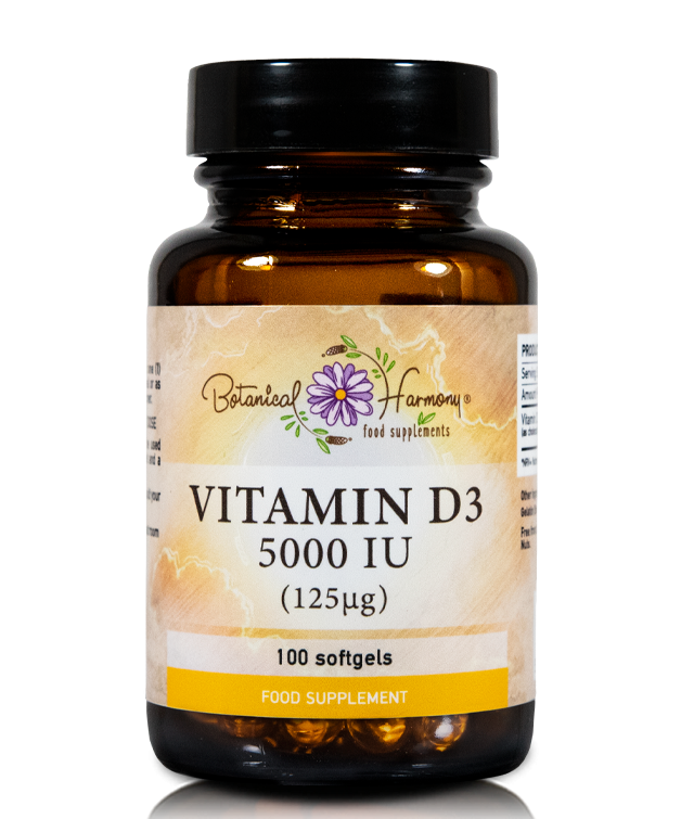 Botanical Harmony Vitamin D3 5000IU (125μg) Softgels 100