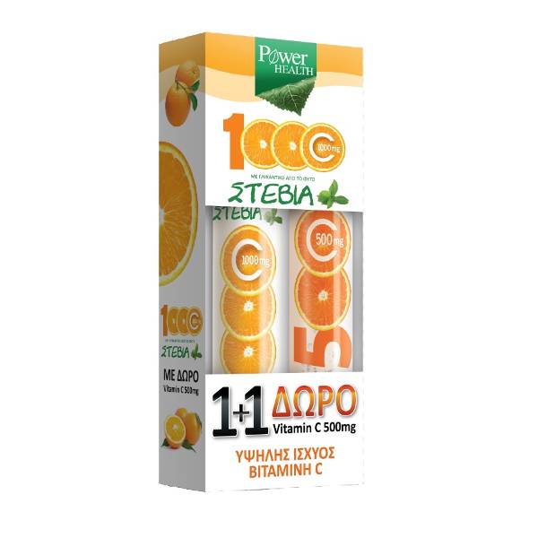 Power Of Nature Vitamin C 1000mg + Vitamin C 500mg Duo Pack 24 Effervescent Tabs
