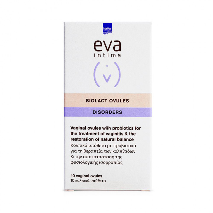 Eva Intima Biolact Ovules 10 Vaginal Supp