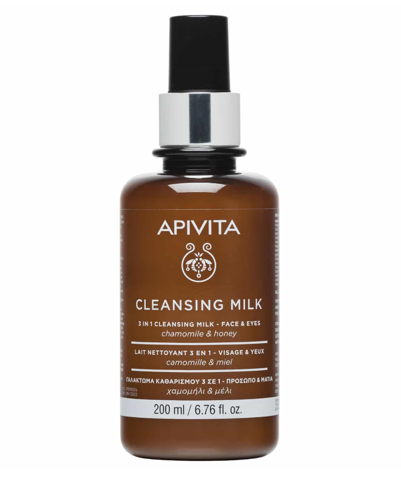 Apivita 3 In 1 Cleansing Milk For Face & Eyes 200mL