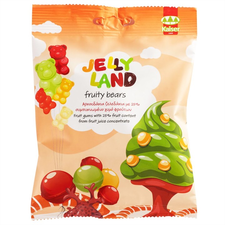 Kaiser Jelly Land Fruity Bears With 25% Fruit Content 100gr