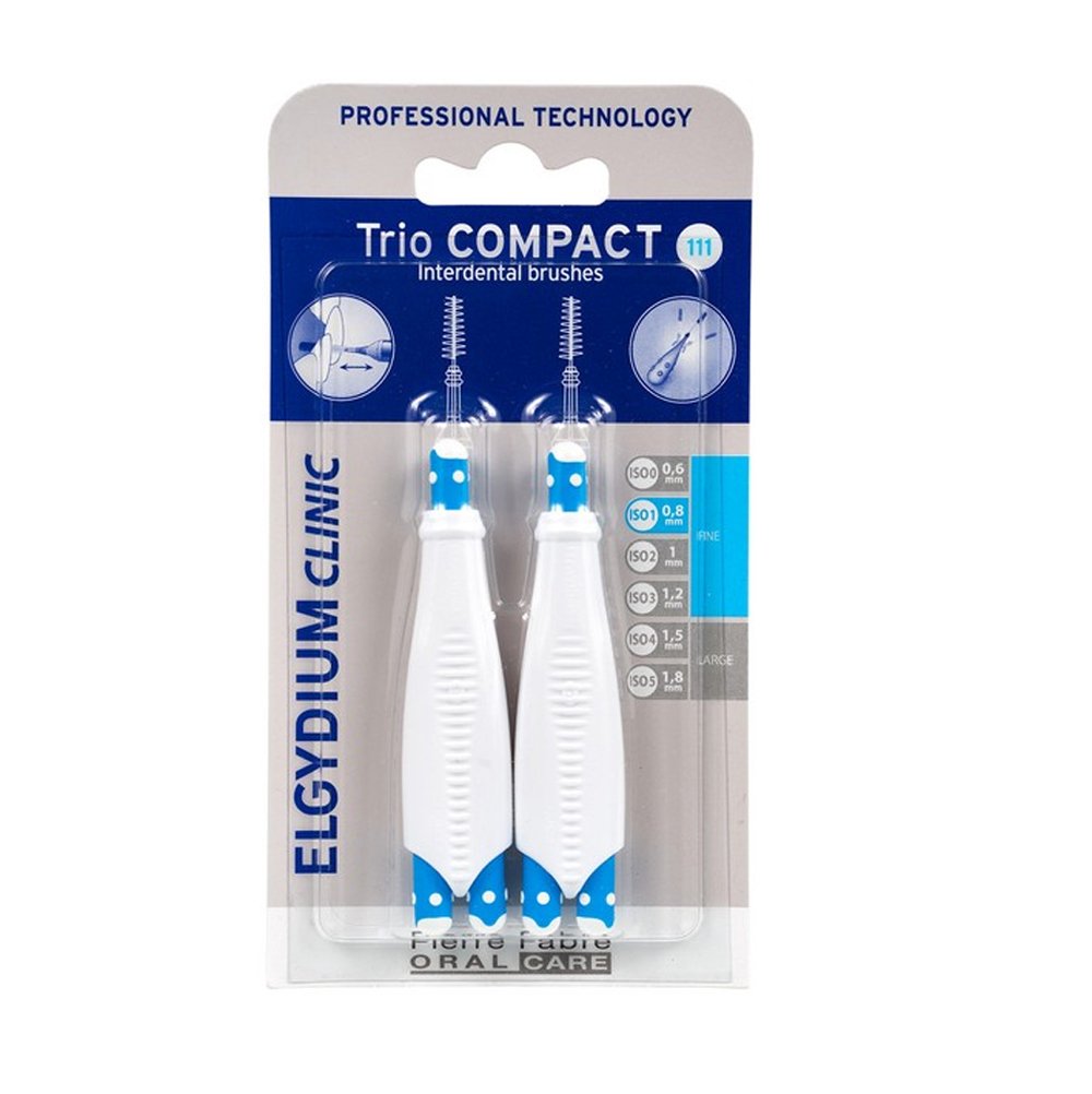 Elgydium Interdental Toothbrushes Trio Compact 111 Blue