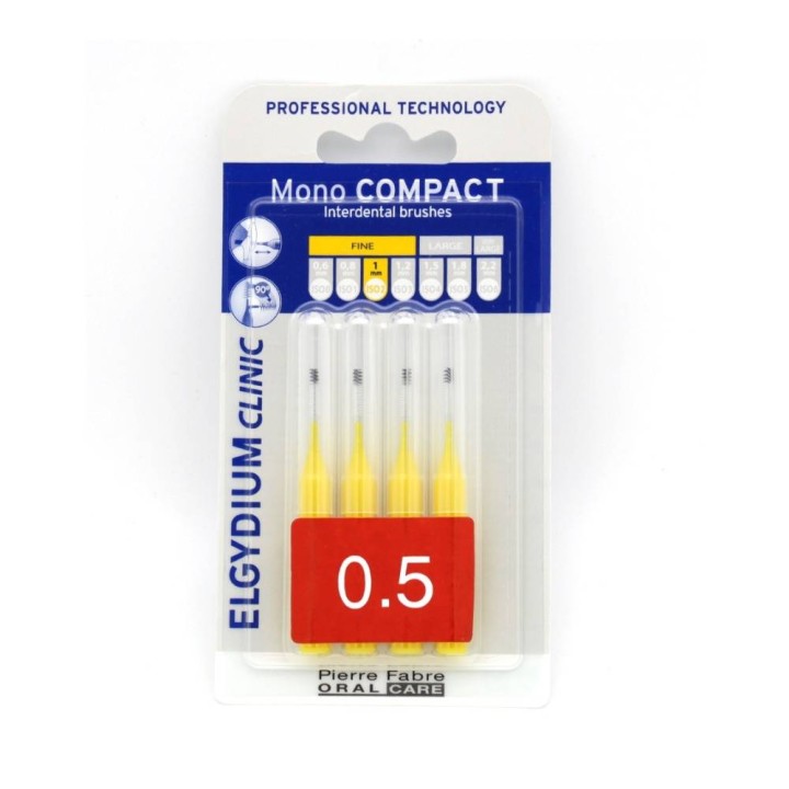 Elgydium Mono Compact Interdental Brushes 1mm