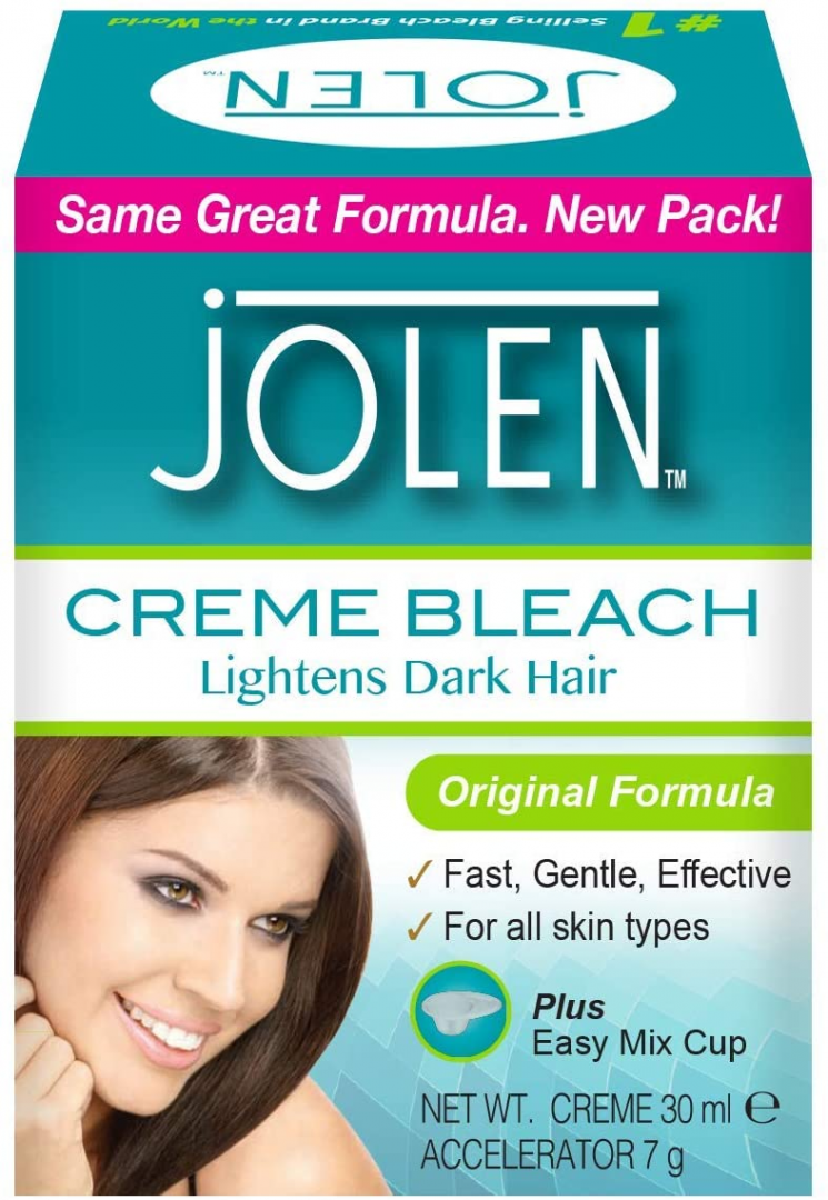 Jolen Facial Creme Cream Bleach Lightens Excess Dark Hair - 30 mL