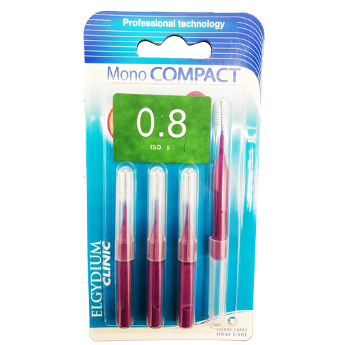 Elgydium Mono Compact Interdental Brushes 6-4mm Purple