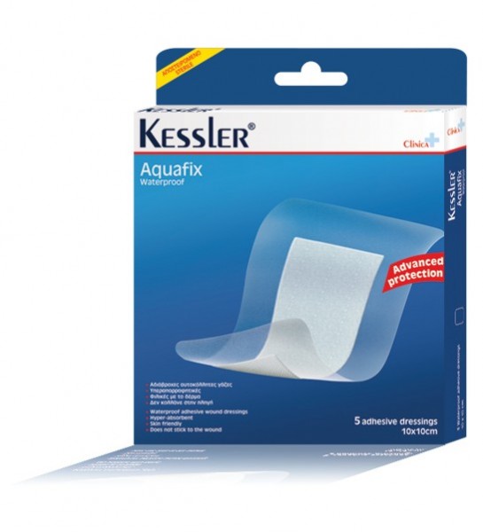 Kessler Aquafix Waterproof 10 x 10cm 5 Adhesive Dressings