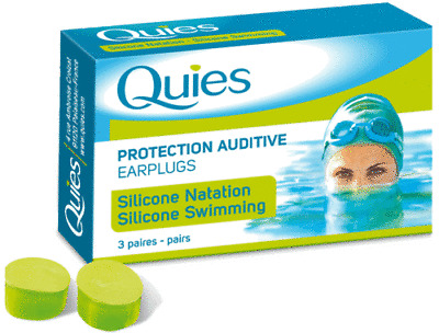 Quies 3 Pairs Silicone Swimming Earplugs