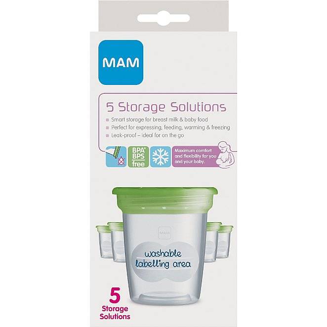 Mam Baby Milk & Food Storage Solution 120ml 5 Pack