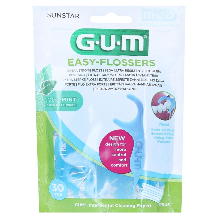 Gum 890 Easy - Flossers Cool Mint 30 pieces