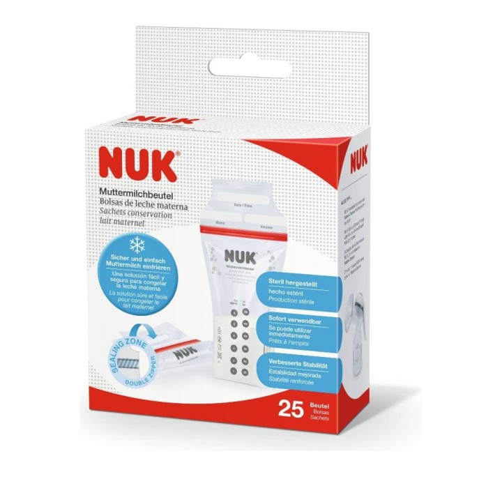 Nuk Breast Milk Bags X 25 Pieces
