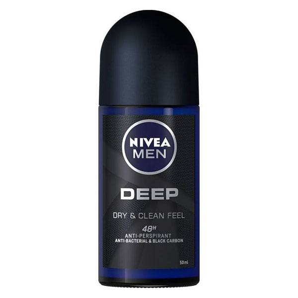 Nivea Men Deep Black Carbon Deo RollOn 50mL