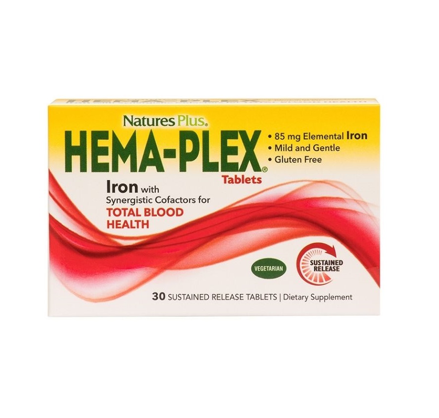 Natures Plus, Hema Plex Veg Tabs 30