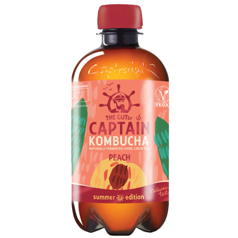 Captain Kombucha, Summer Edition Peach 400Ml