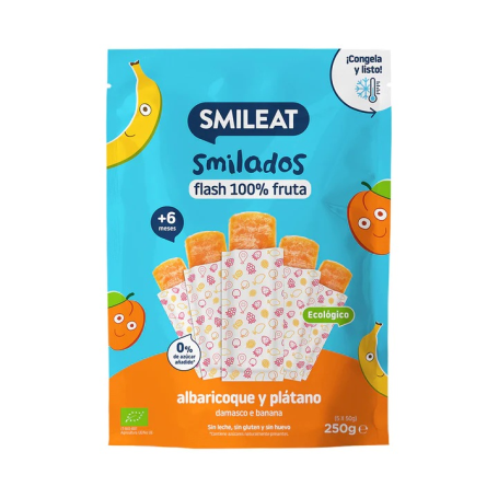 Smileat, Smilados Apricot Banana Fruit Snack 250G Bio