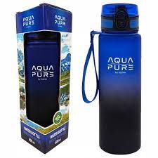 WATER BOTTLE AQUA PURE 600ML BLUE 511025019