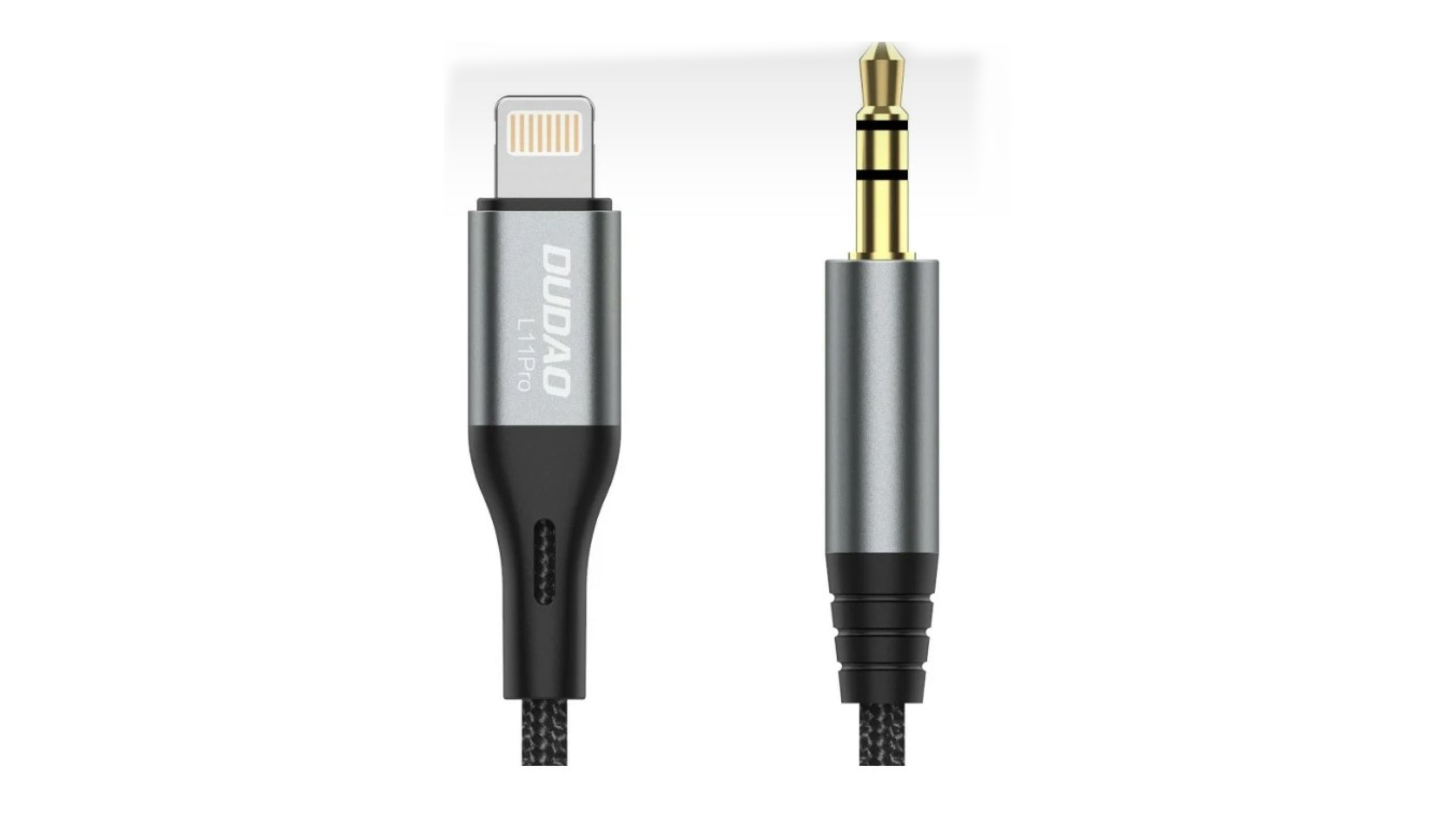 Dudao audio cable Lightning - mini jack 3.5mm 1m gray