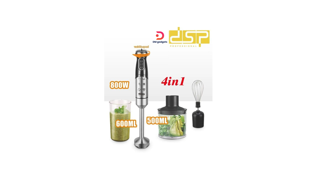 642S#DSP®KM1152 Hand blender Set 4 in 1 800W – Silver