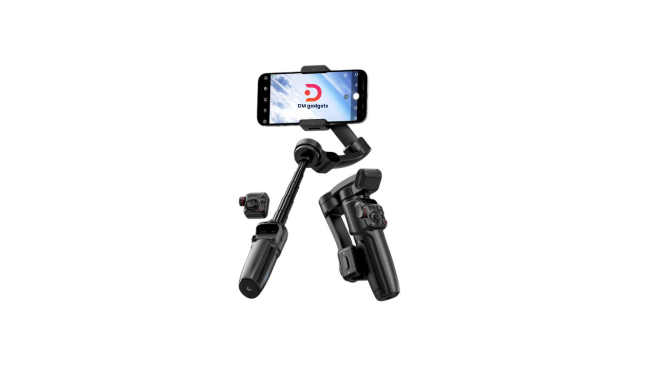 615L2#TOQOI®M05 Professional 3-Axis Gimbal Image Stabilizer with magnetic r/control for Smartphones-Black