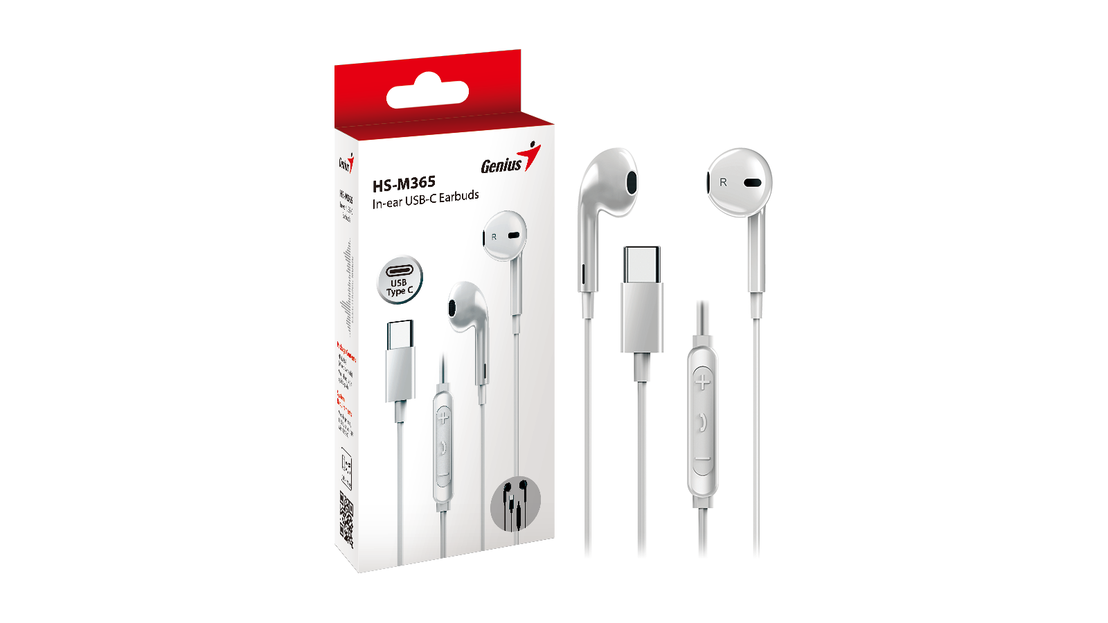Genius Type-C Earphones HS-M365 White