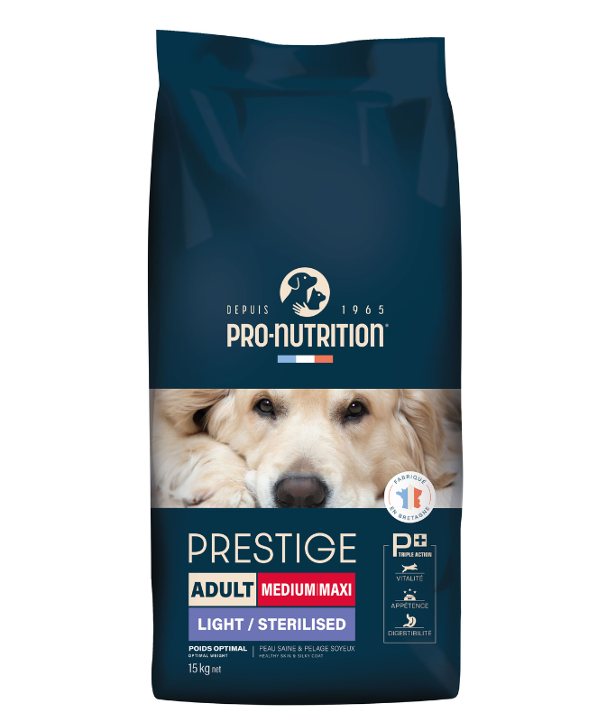 Pro nutrition Prestige Dog Adult Medium/ Maxi Sterilised 3kg