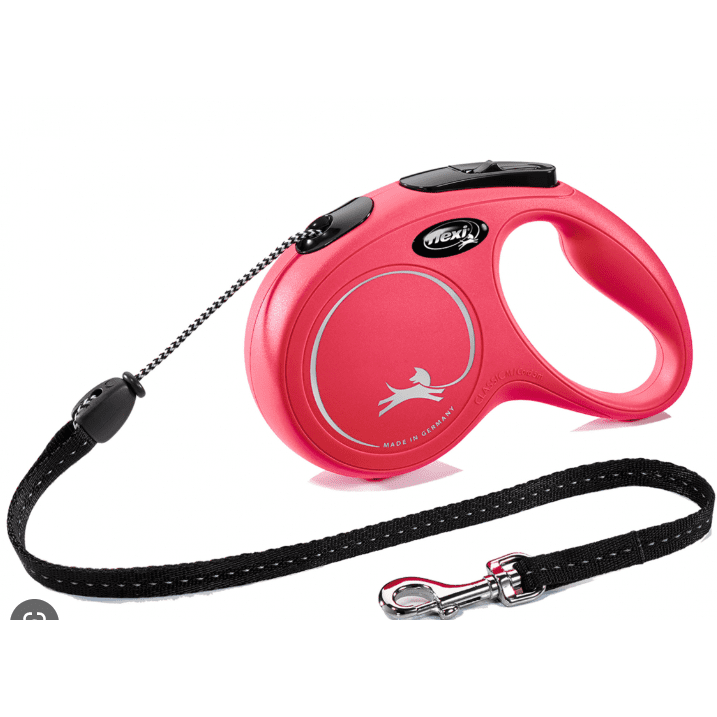 Flexi Retractable Lead Classic Cord Medium 5m Red