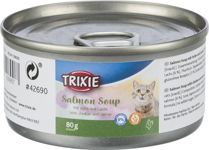 Trixie Salmon and Chicken Cat Soup 80g