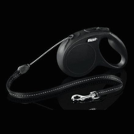 Flexi Retractable lead Classic Cord Medium 5m Black