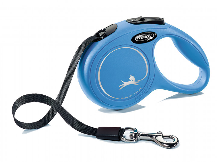 Flexi Retractable lead Classic Tape XS 3m Blue