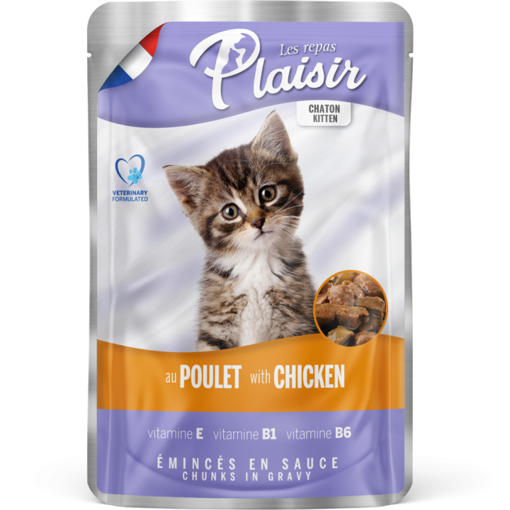 Plaisir Cat Wet Food Pouch Kitten Chicken 100g