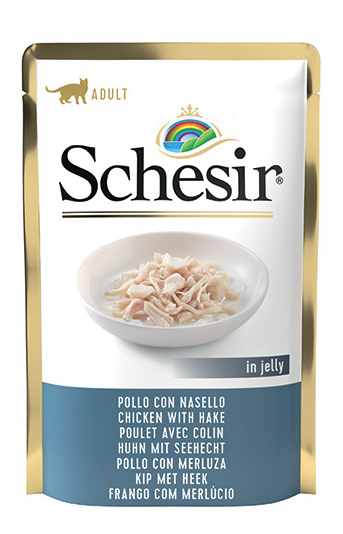 Schesir Cat Wet Food Chicken & Hake in Jelly Pouch 85g