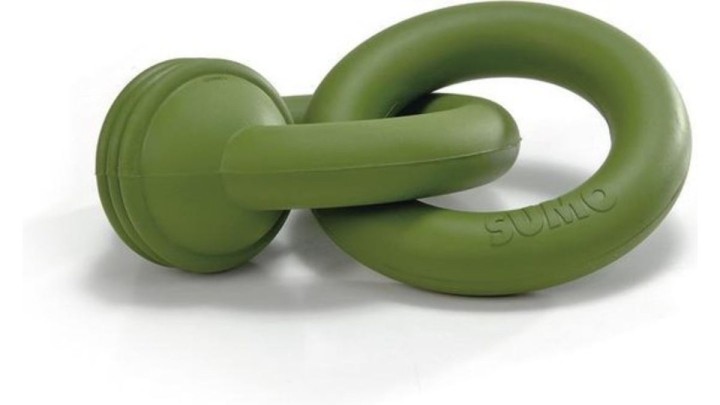 Beeztees Sumo Team Dog Toy Green, Interactive, Tug Game, Rubber Rings