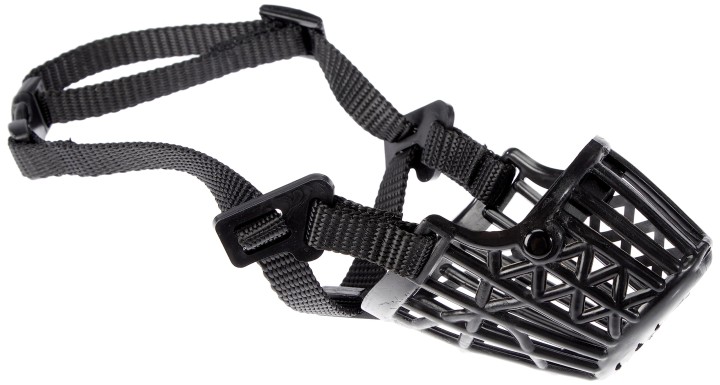 Trixie Muzzle, plastic, M-L, black 26cm
