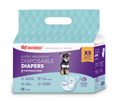 Pet Interest  Pet Diapers Female XS (1-2.5kg)