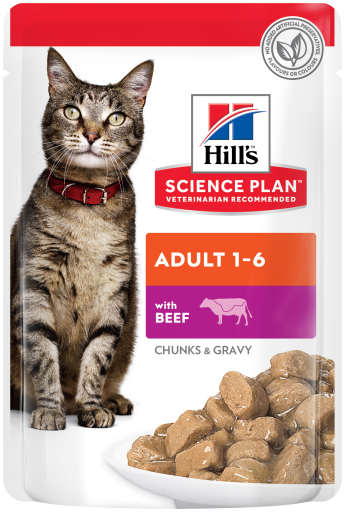 Hill's Science Plan Cat Wet Food  Adult Beef Pouch 85gr