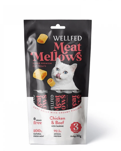 Wellfed  Meat Mellows Chicken & Beef (3x10g)