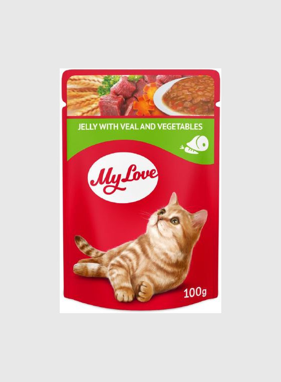 My Love  Veal & Vegetables In Gelly Pouch 100gr