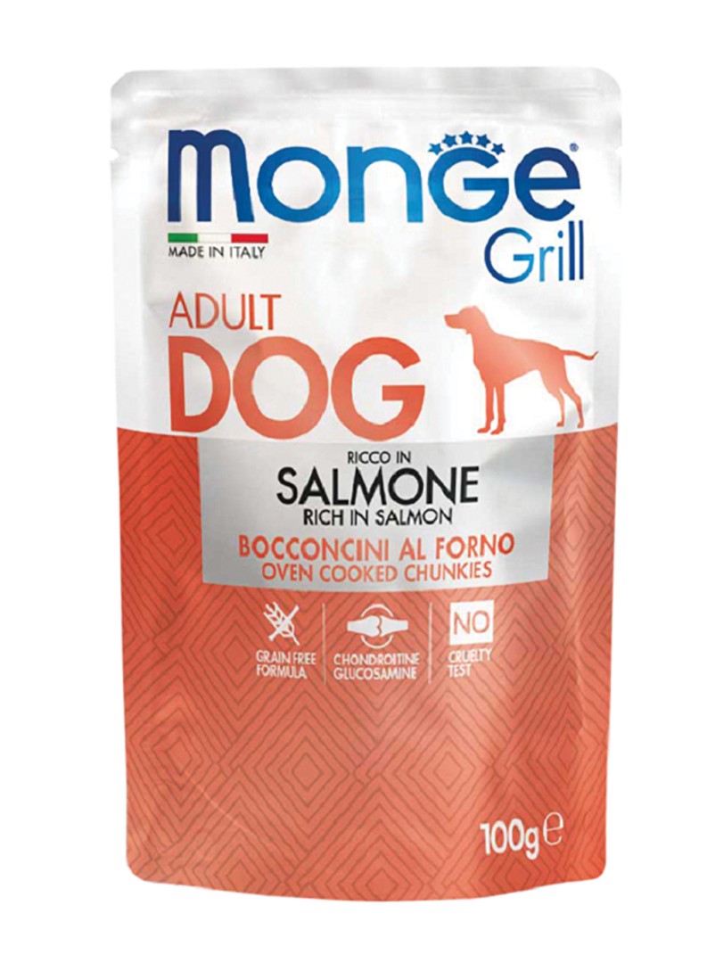 Monge Grill Dog Adult Salmon Chunks Pouch 100g