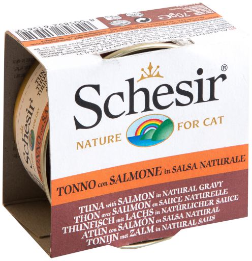 Schesir Cat Wet Food Tuna & Salmon in Gravy Sauce 70g