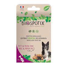 BIOSPOTIX Small & Medium Dog Repellent Spot On  5X1ml