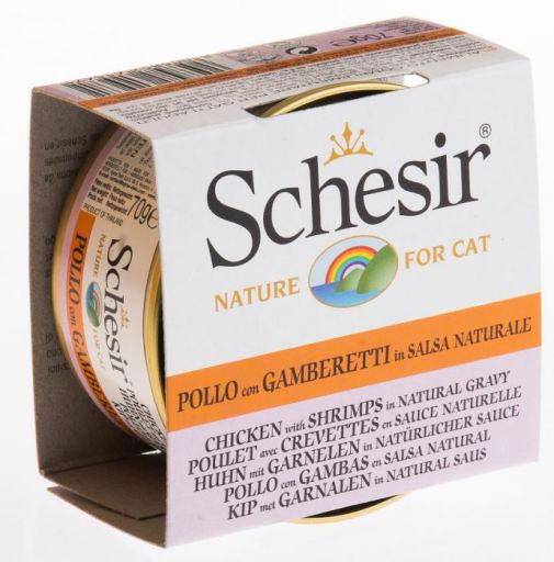 Schesir Cat Wet Food Chicken & Shrimps in Gravy Sauce 70g
