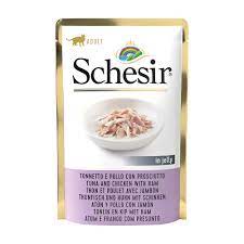Schesir Cat Wet Food Tuna & Chicken & Ham In Jelly 85g