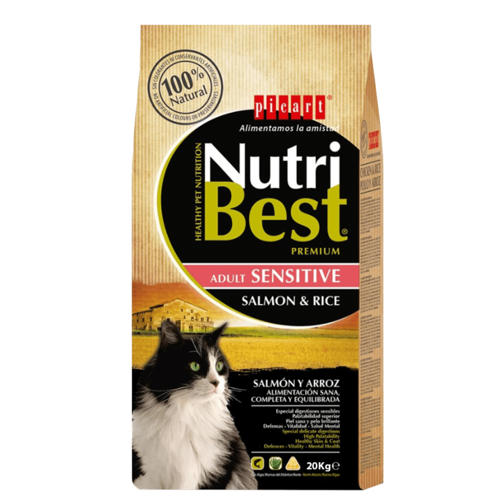Picart Nutribest Cat Sensitive Salmon & Rice 2Kg