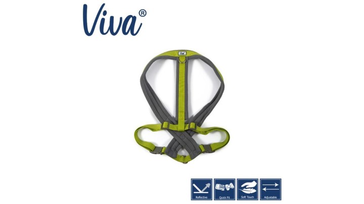 Ancol Viva Padded Dog Harness Lime 70-98cm