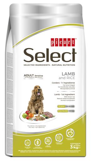 Picart Select Sensitive Adult Dog Lamb & Rice 3Kg