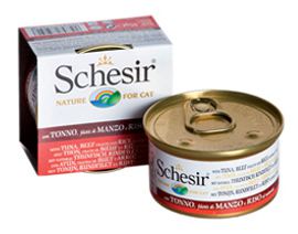 Schesir Cat Wet Food Tuna & Beef & Rice In Cooking Water 85g
