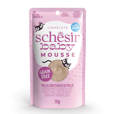Schesir Baby Mousse Kitten Food Chicken & Liver Mousse 70g