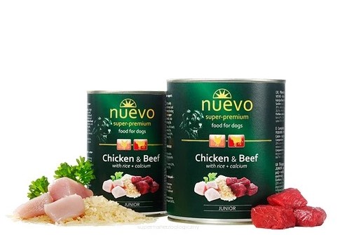 NUEVO DOG JUNIOR CHICKEN & BEEF 800g