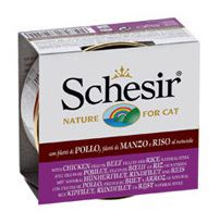 Schesir Cat Wet Food Chicken& Beef & Rice In Cooking Water 85g